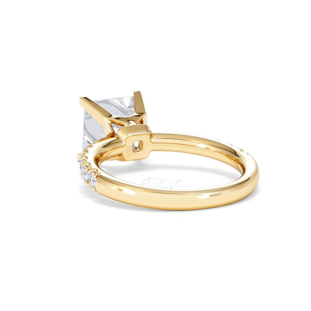 2.60ct Katerina Lab Princess Diamond Engagement Ring 18K Gold F/VS1