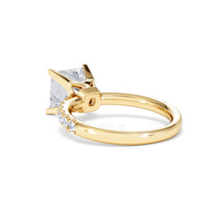 2.60ct Katerina Lab Princess Diamond Engagement Ring 18K Gold F/VS1