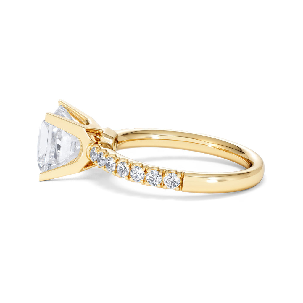 2.60ct Katerina Lab Princess Diamond Engagement Ring 18K Gold F/VS1