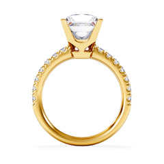 2.60ct Katerina Lab Princess Diamond Engagement Ring 18K Gold F/VS1