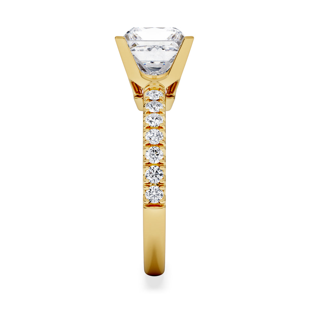 2.60ct Katerina Lab Princess Diamond Engagement Ring 18K Gold F/VS1