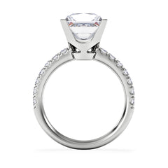 Katerina 3.45ct Lab Diamond Princess Cut Engagement Ring in Platinum G/VS1