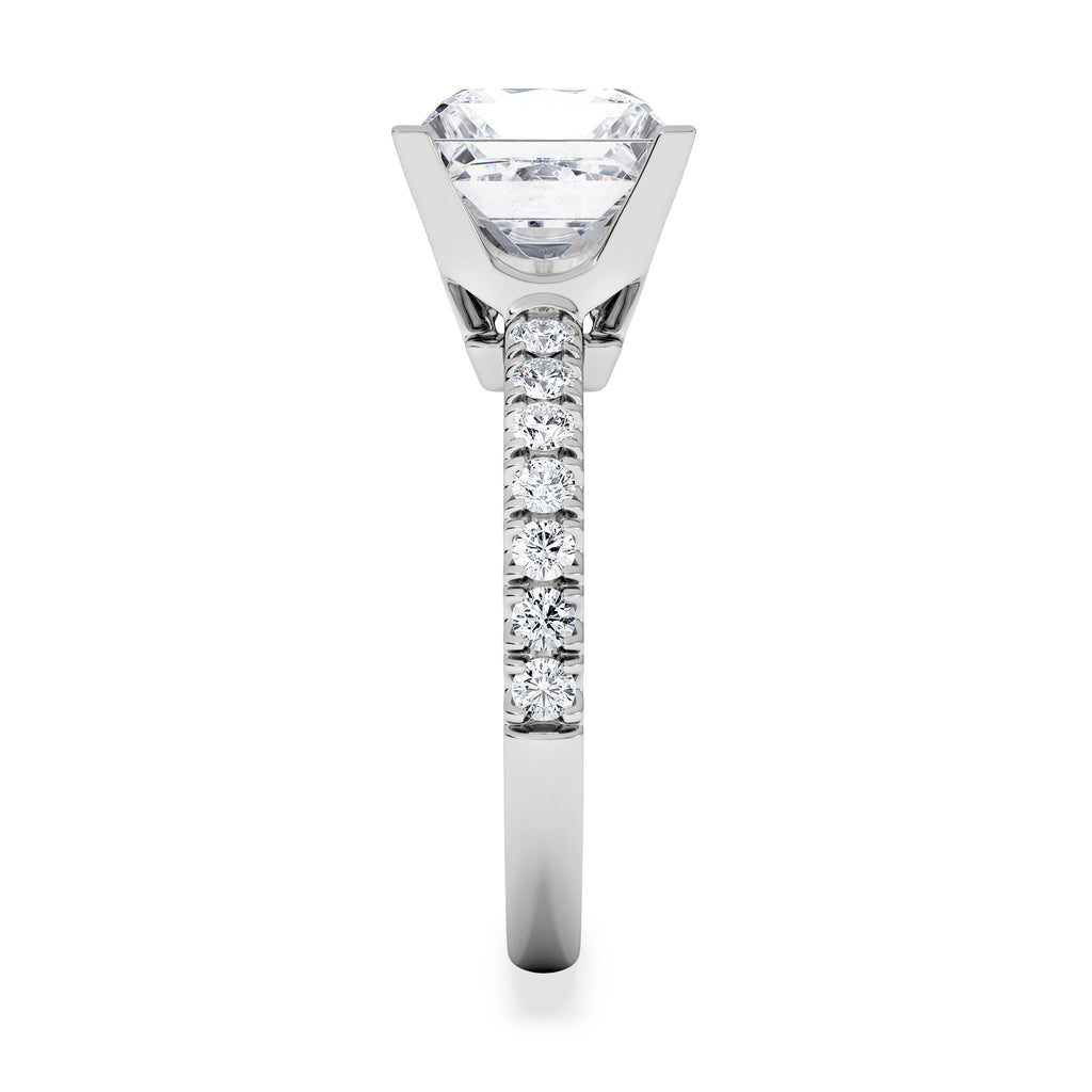 Katerina 3.45ct Lab Diamond Princess Cut Engagement Ring in Platinum G/VS1