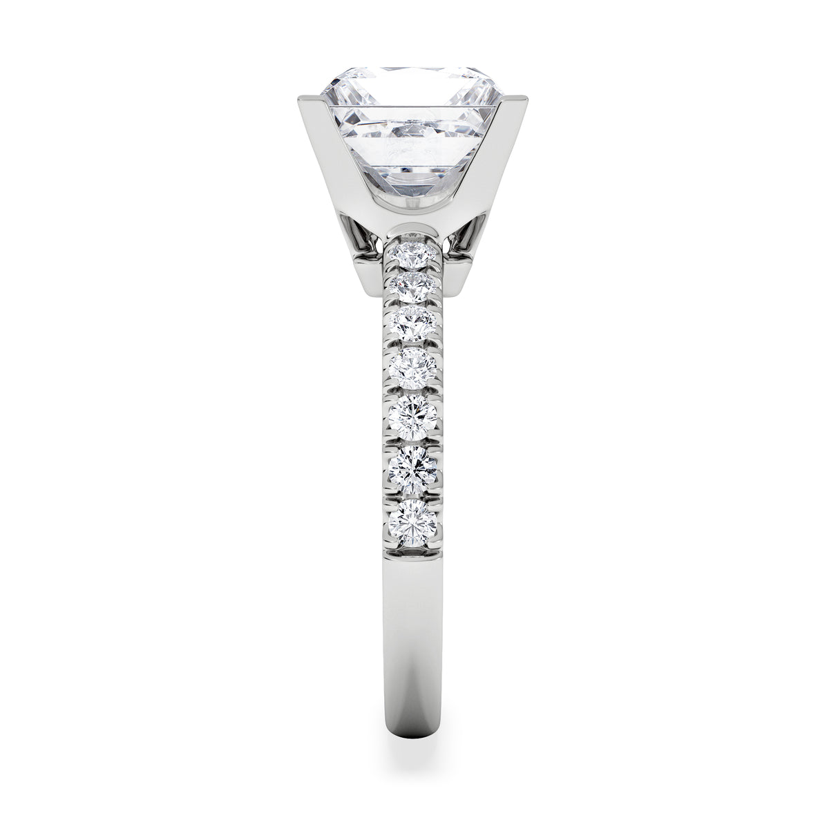 Katerina 3.45ct Lab Diamond Princess Cut Engagement Ring in Platinum G/VS1