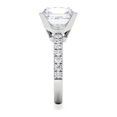 Katerina 5.55ct Lab Diamond Princess Cut Engagement Ring in 18K White Gold G/VS1