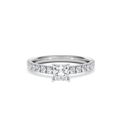 Katerina Lab Princess Diamond Engagement Ring Platinum 0.85ct F/VS1