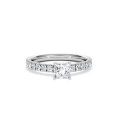 Katerina Lab Princess Diamond Engagement Ring Platinum 0.85ct F/VS1