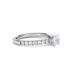 Katerina Lab Princess Diamond Engagement Ring 18KW Gold 0.85ct F/VS1