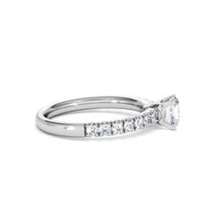 Katerina Lab Princess Diamond Engagement Ring Platinum 0.85ct F/VS1