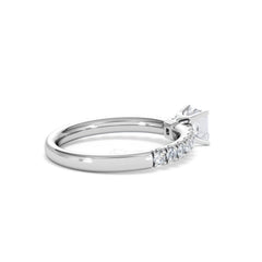 Katerina Lab Princess Diamond Engagement Ring 18KW Gold 0.85ct F/VS1