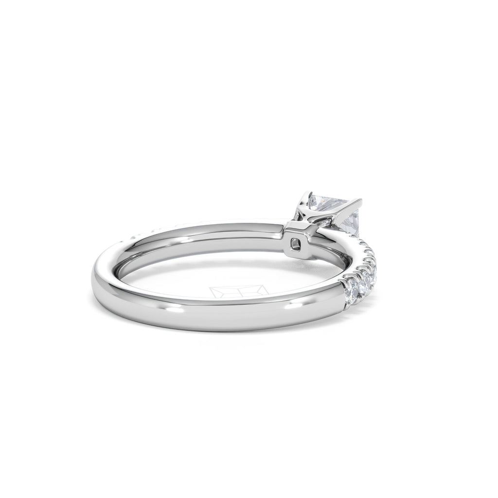 Katerina Princess Diamond Engagement Ring 18KW Gold 0.85ct H/SI