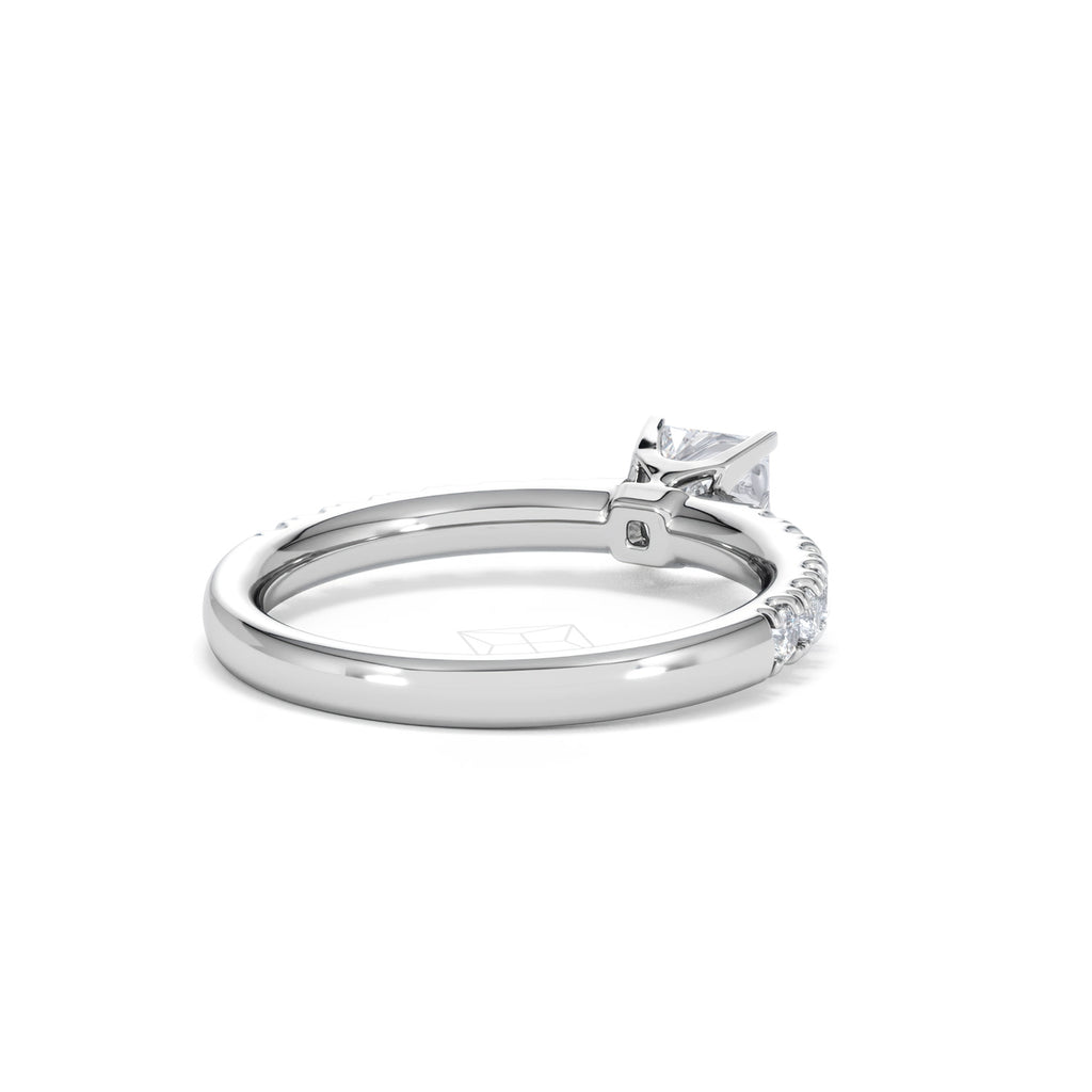 Katerina Lab Princess Diamond Engagement Ring Platinum 0.85ct F/VS1