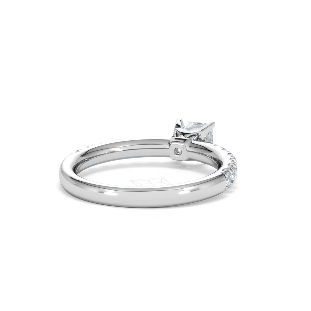 Katerina Lab Princess Diamond Engagement Ring Platinum 0.85ct F/VS1