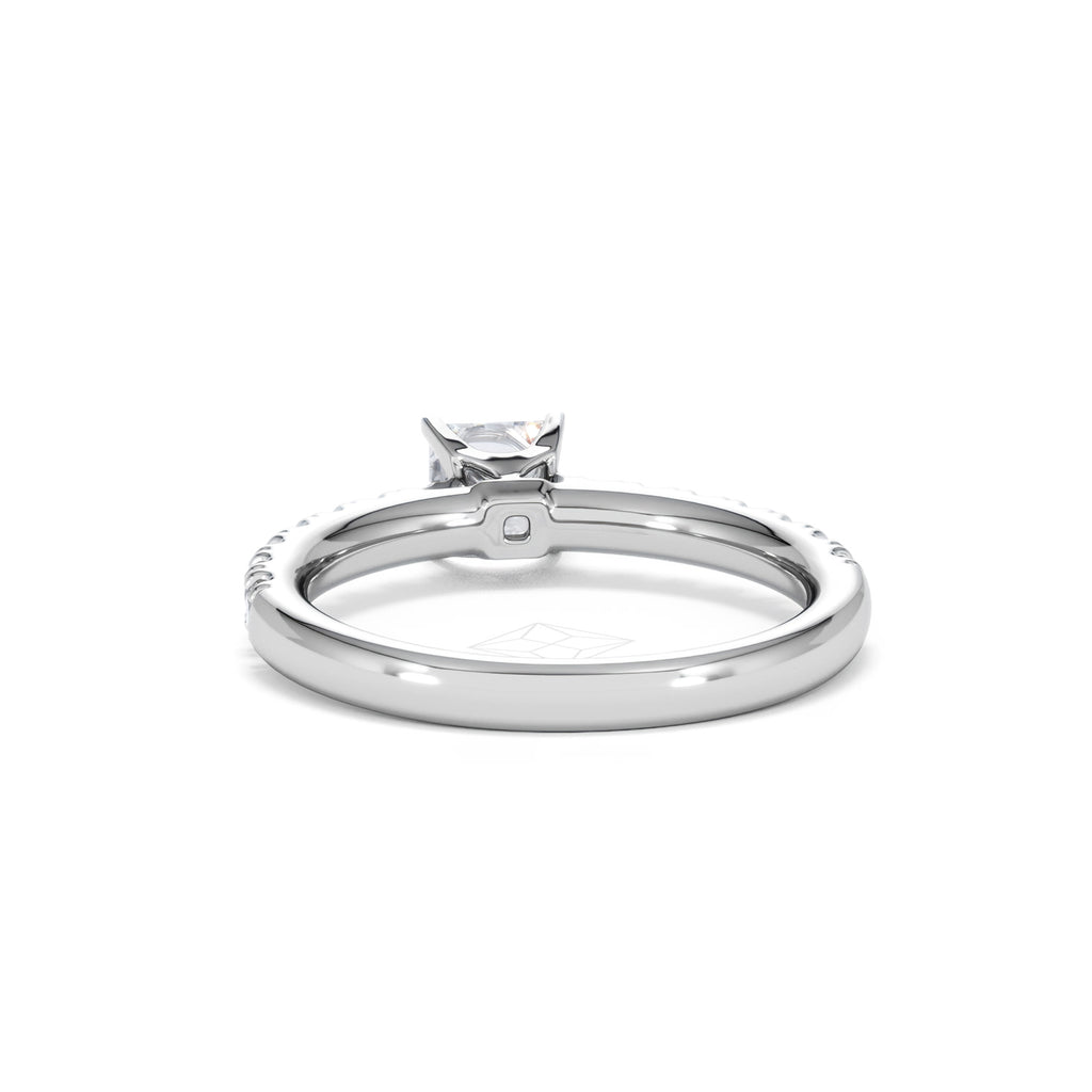 Katerina Lab Princess Diamond Engagement Ring Platinum 0.85ct F/VS1