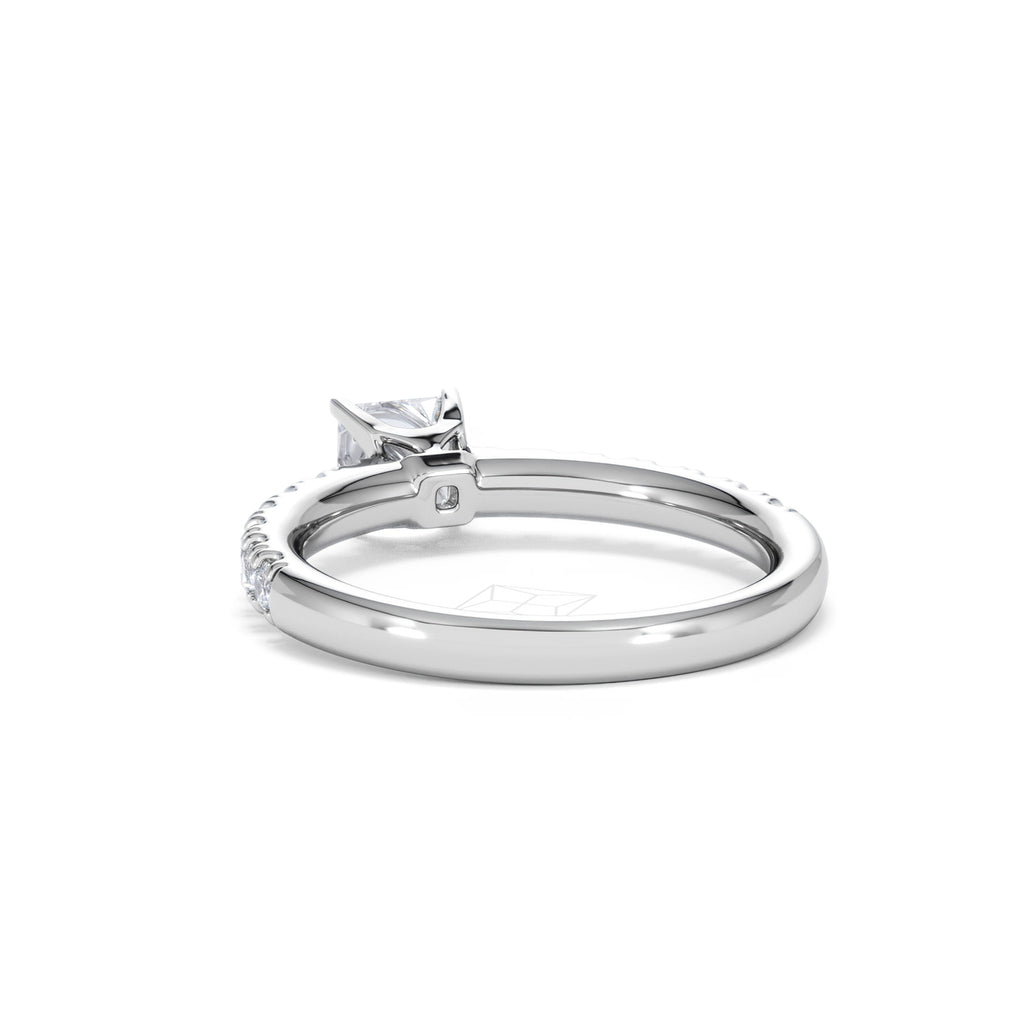 Katerina Princess Diamond Engagement Ring 18KW Gold 0.85ct H/SI