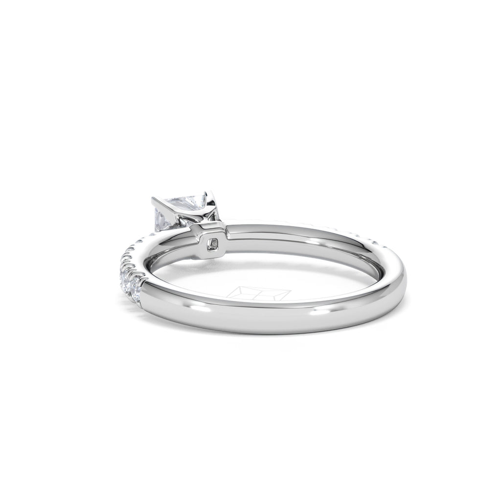 Katerina Lab Princess Diamond Engagement Ring Platinum 0.85ct F/VS1