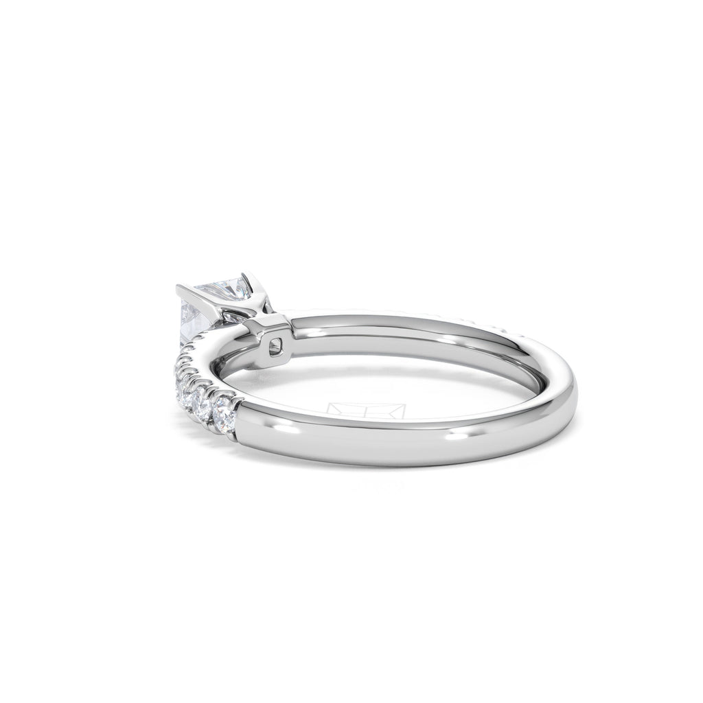 Katerina Princess Diamond Engagement Ring 18KW Gold 0.85ct H/SI