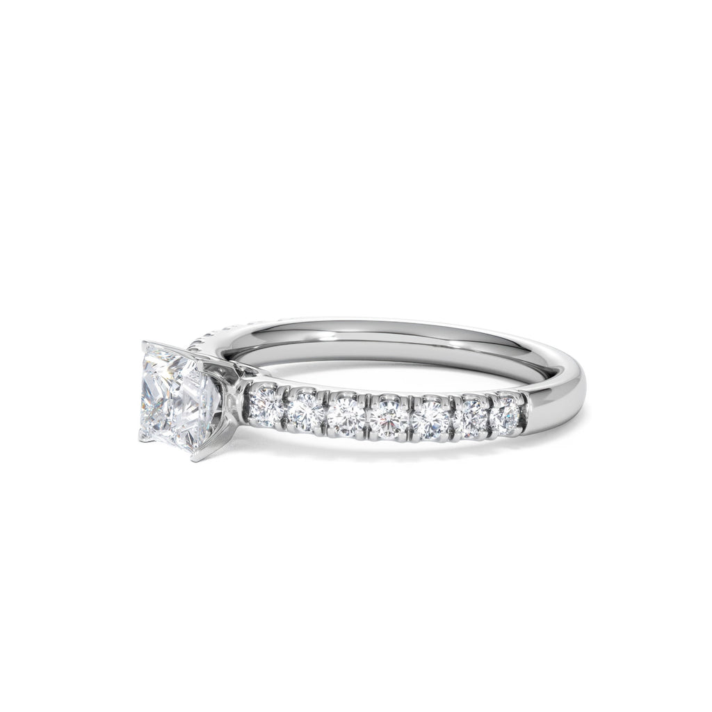 Katerina Lab Princess Diamond Engagement Ring Platinum 0.85ct F/VS1