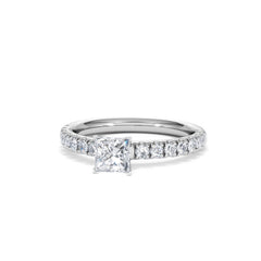 Katerina Princess Diamond Engagement Ring 18KW Gold 0.85ct H/SI