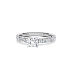 Katerina Princess Diamond Engagement Ring 18KW Gold 0.85ct H/SI