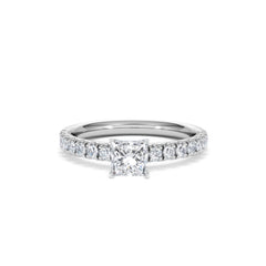 Katerina Princess Diamond Engagement Ring 18KW Gold 0.85ct H/SI
