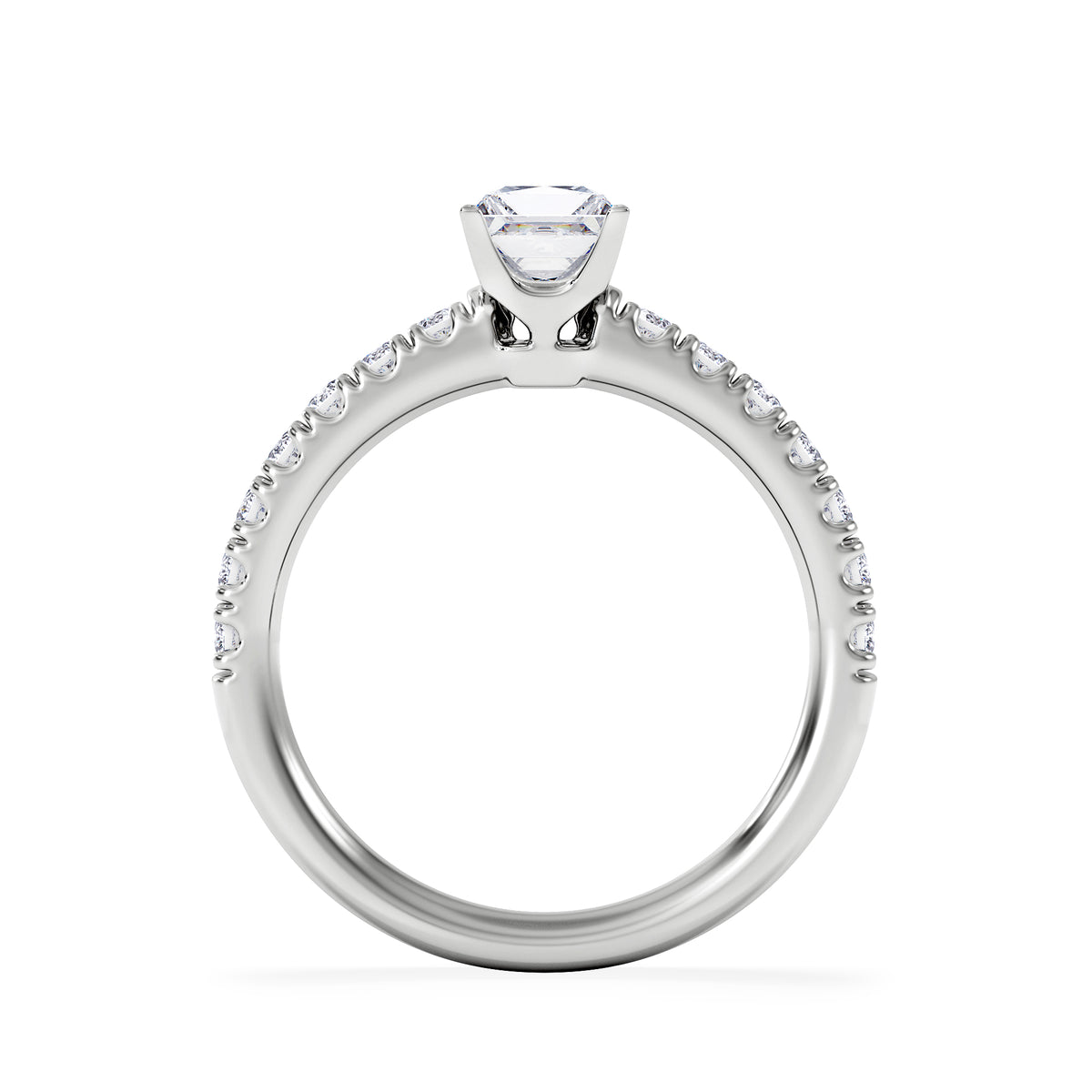 Katerina Lab Princess Diamond Engagement Ring Platinum 0.85ct F/VS1