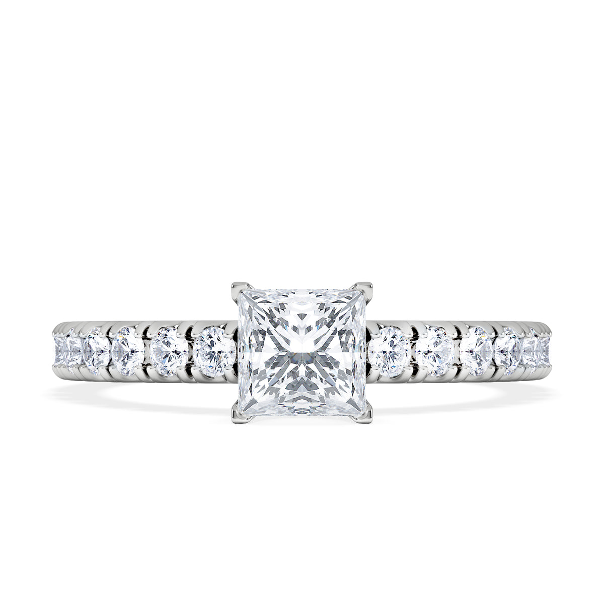 Katerina Princess Diamond Engagement Ring Platinum 0.85ct G/SI2
