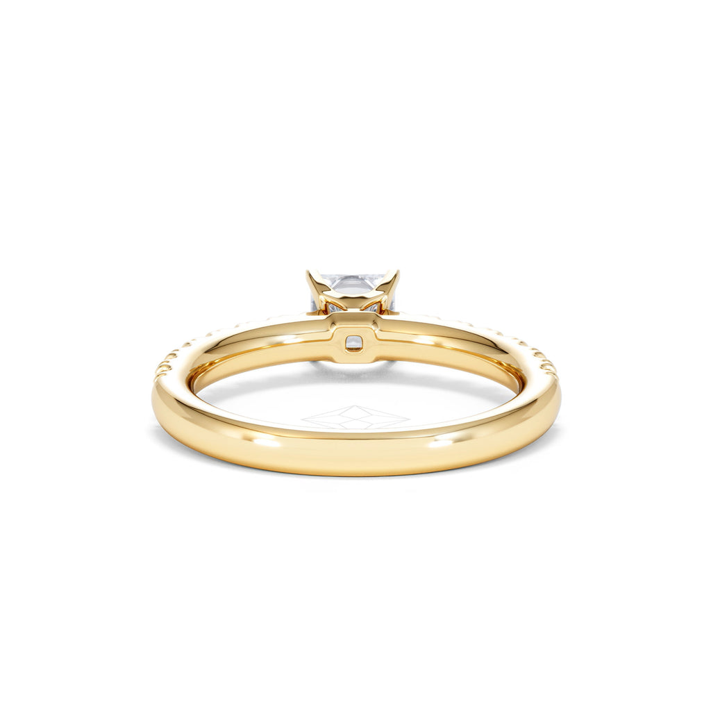 Katerina Lab Princess Diamond Engagement Ring 18K Gold 0.85ct F/VS1