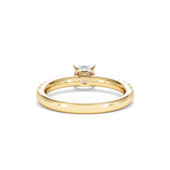 Katerina Lab Princess Diamond Engagement Ring 18K Gold 0.85ct F/VS1