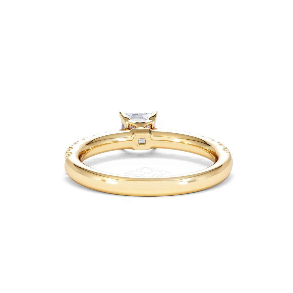Katerina Lab Princess Diamond Engagement Ring 18K Gold 0.85ct F/VS1