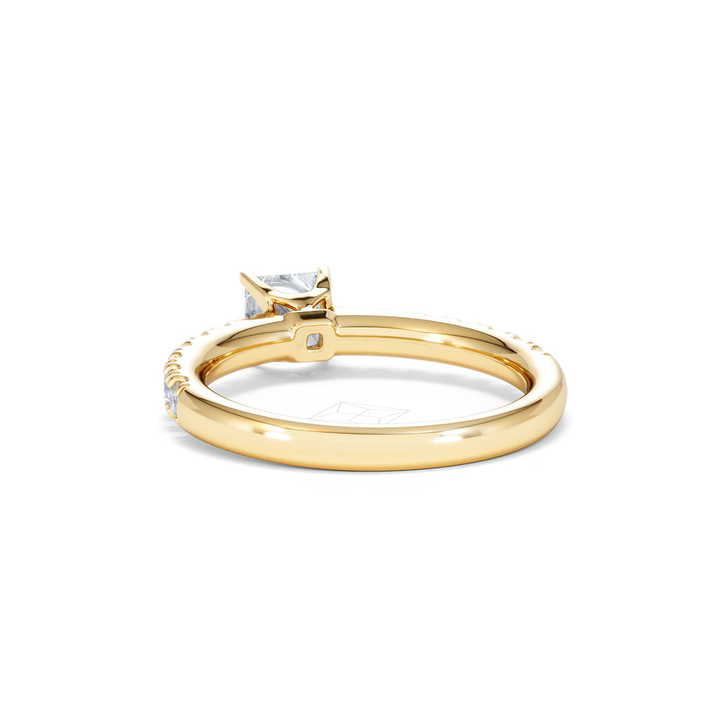 Katerina Lab Princess Diamond Engagement Ring 18K Gold 0.85ct F/VS1