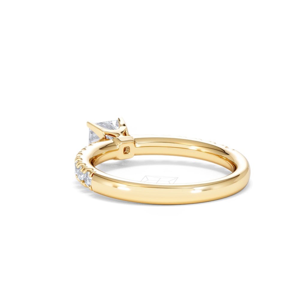 Katerina Lab Princess Diamond Engagement Ring 18K Gold 0.85ct F/VS1