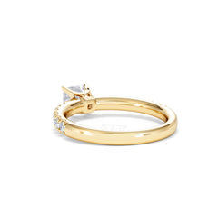 Katerina Lab Princess Diamond Engagement Ring 18K Gold 0.85ct F/VS1