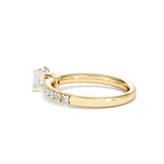 Katerina Lab Princess Diamond Engagement Ring 18K Gold 0.85ct F/VS1