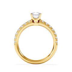 Katerina Lab Princess Diamond Engagement Ring 18K Gold 0.85ct F/VS1