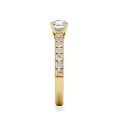 Katerina Lab Princess Diamond Engagement Ring 18K Gold 0.85ct F/VS1