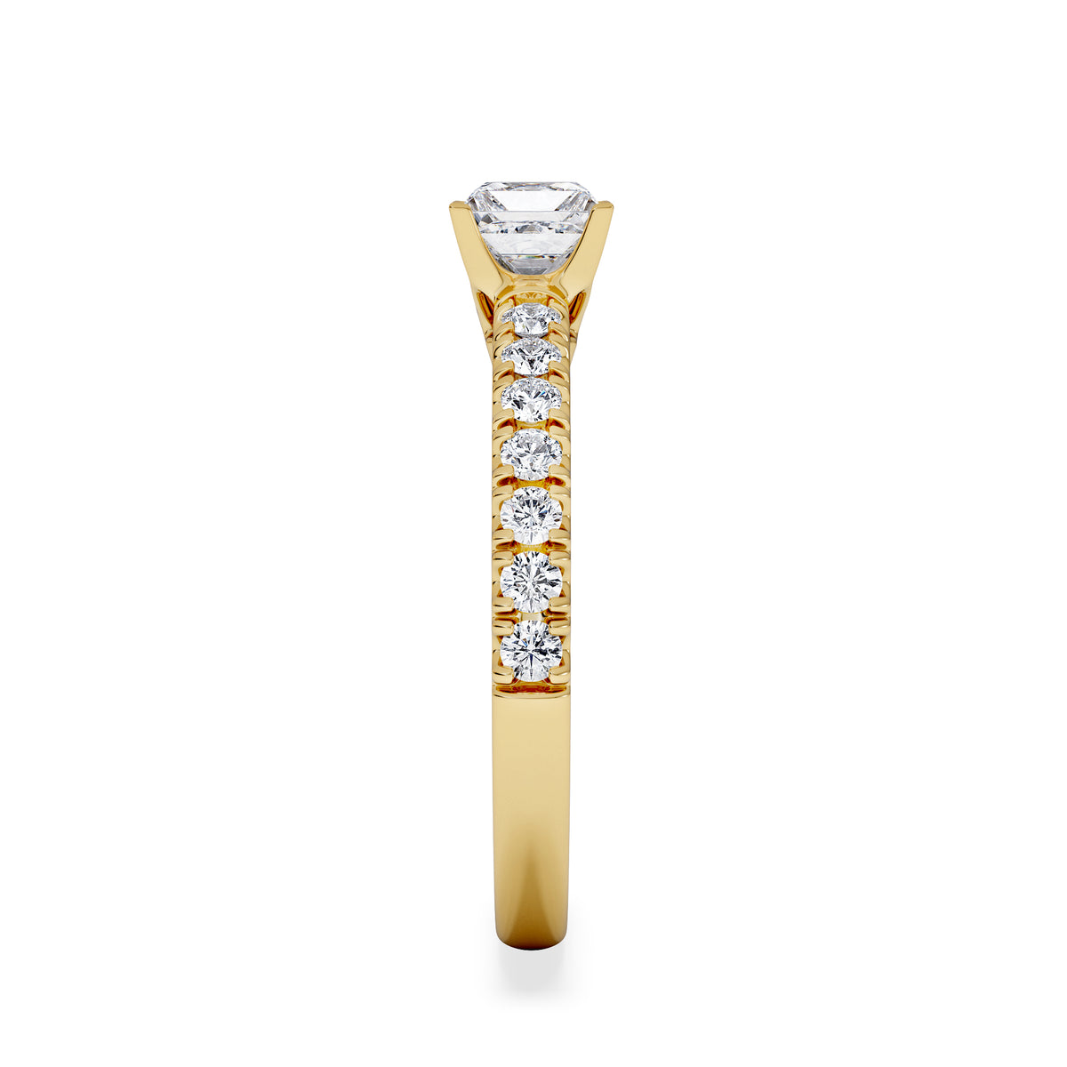 Katerina Lab Princess Diamond Engagement Ring 18K Gold 0.85ct F/VS1
