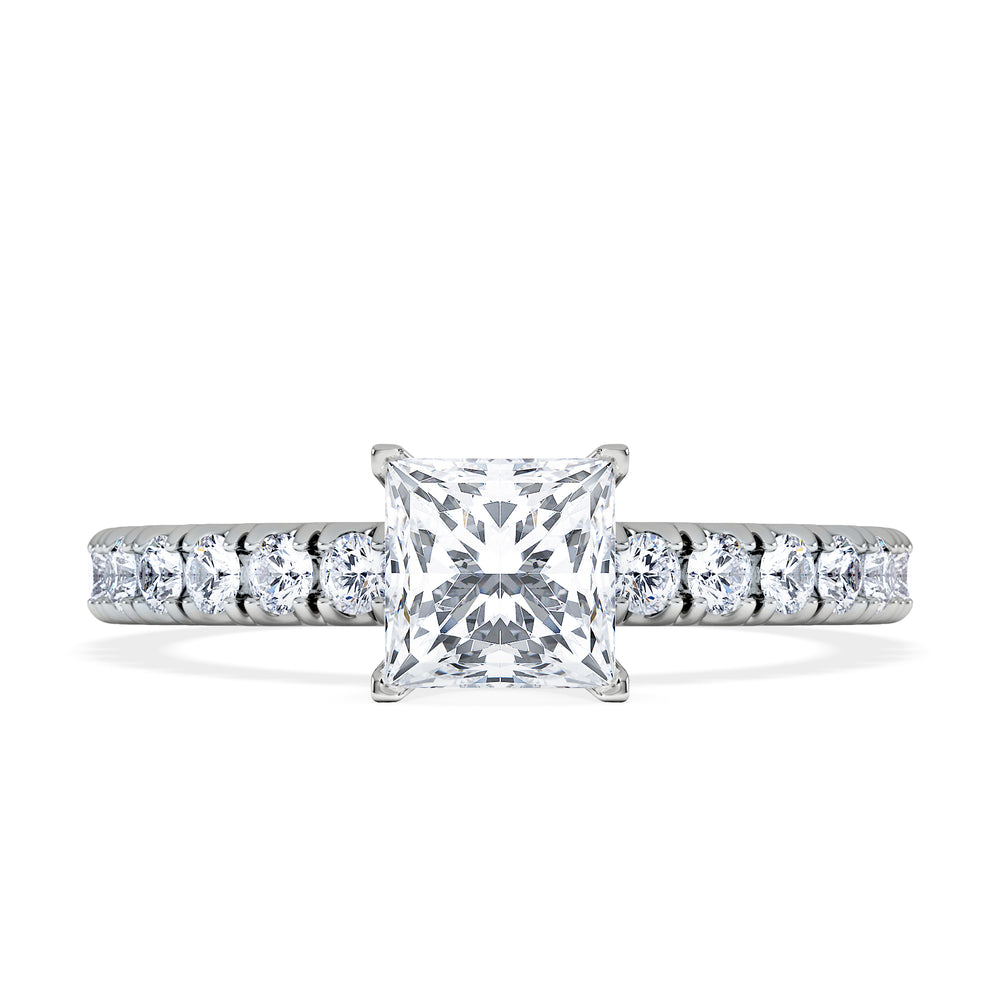 Katerina GIA Princess Diamond Engagement Ring Platinum 1.15ct H/SI