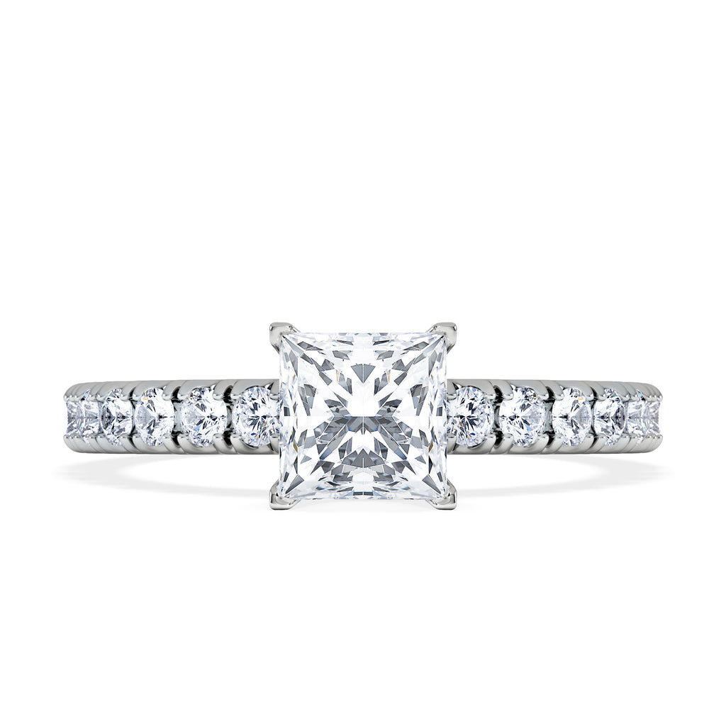 Katerina GIA Princess Diamond Engagement Ring Platinum 1.15ct H/SI
