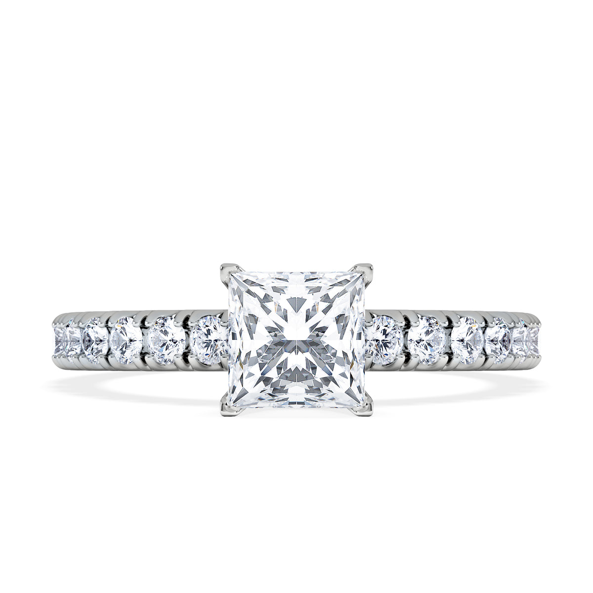 Katerina GIA Princess Diamond Engagement Ring Platinum 1.15ct H/SI