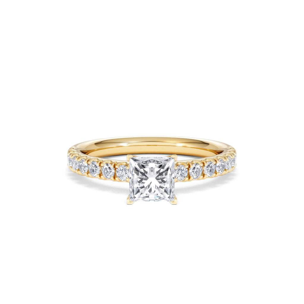 Katerina GIA Princess Diamond Engagement Ring 18K Gold 1.15ct G/VS1