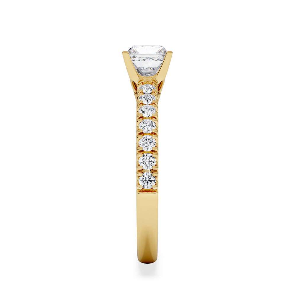 Katerina GIA Princess Diamond Engagement Ring 18K Gold 1.15ct G/SI2