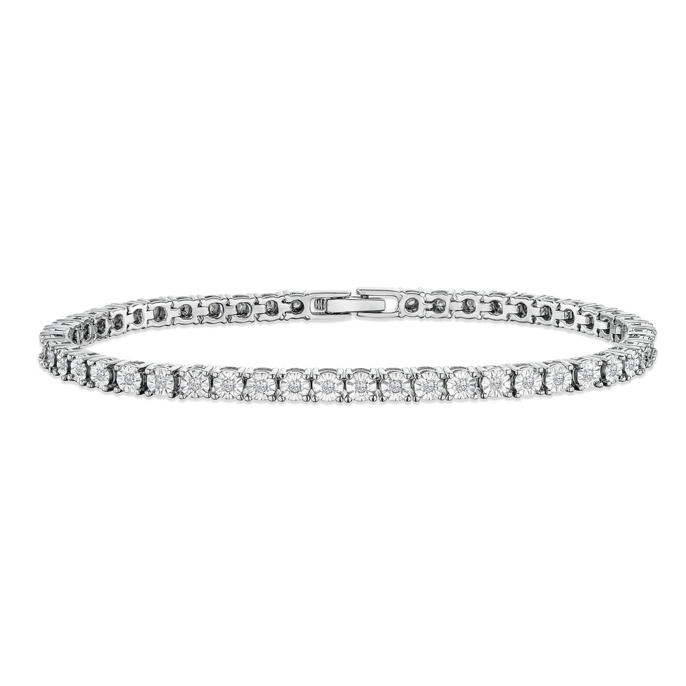 Brilliance Silver Lab Diamond Set 0.57ct Tennis Bracelet