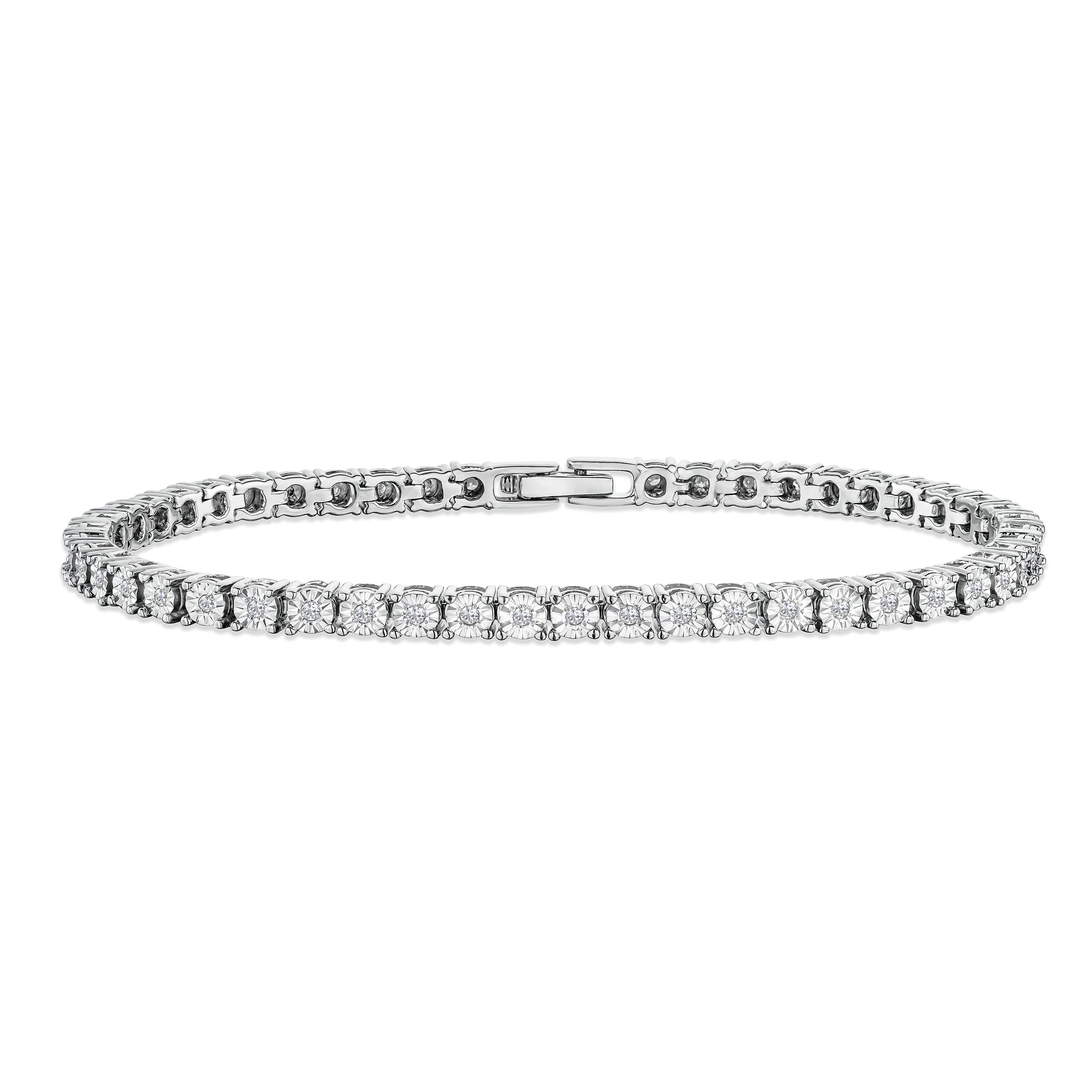 Brilliance Silver Lab Diamond Set 0.57ct Tennis Bracelet