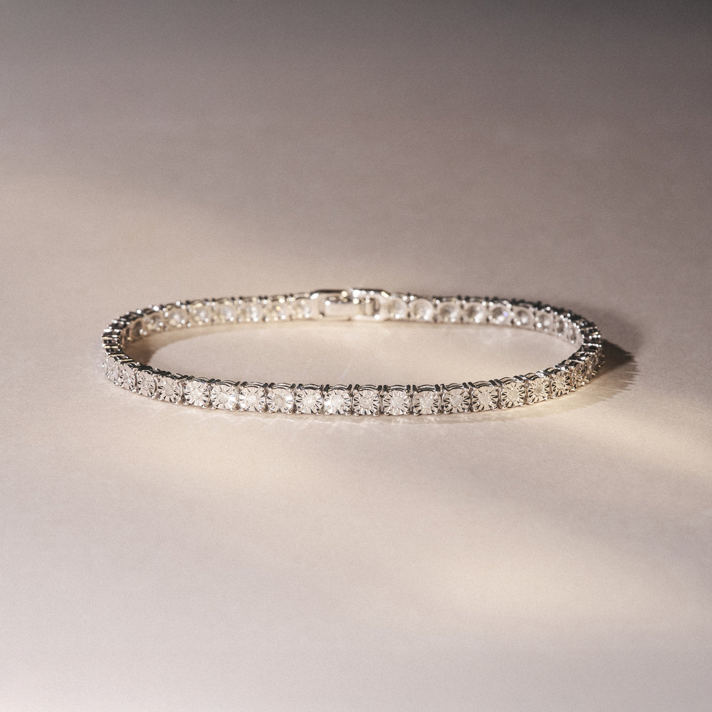Brilliance Lab Silver Diamond Set 1.00ct Tennis Bracelet