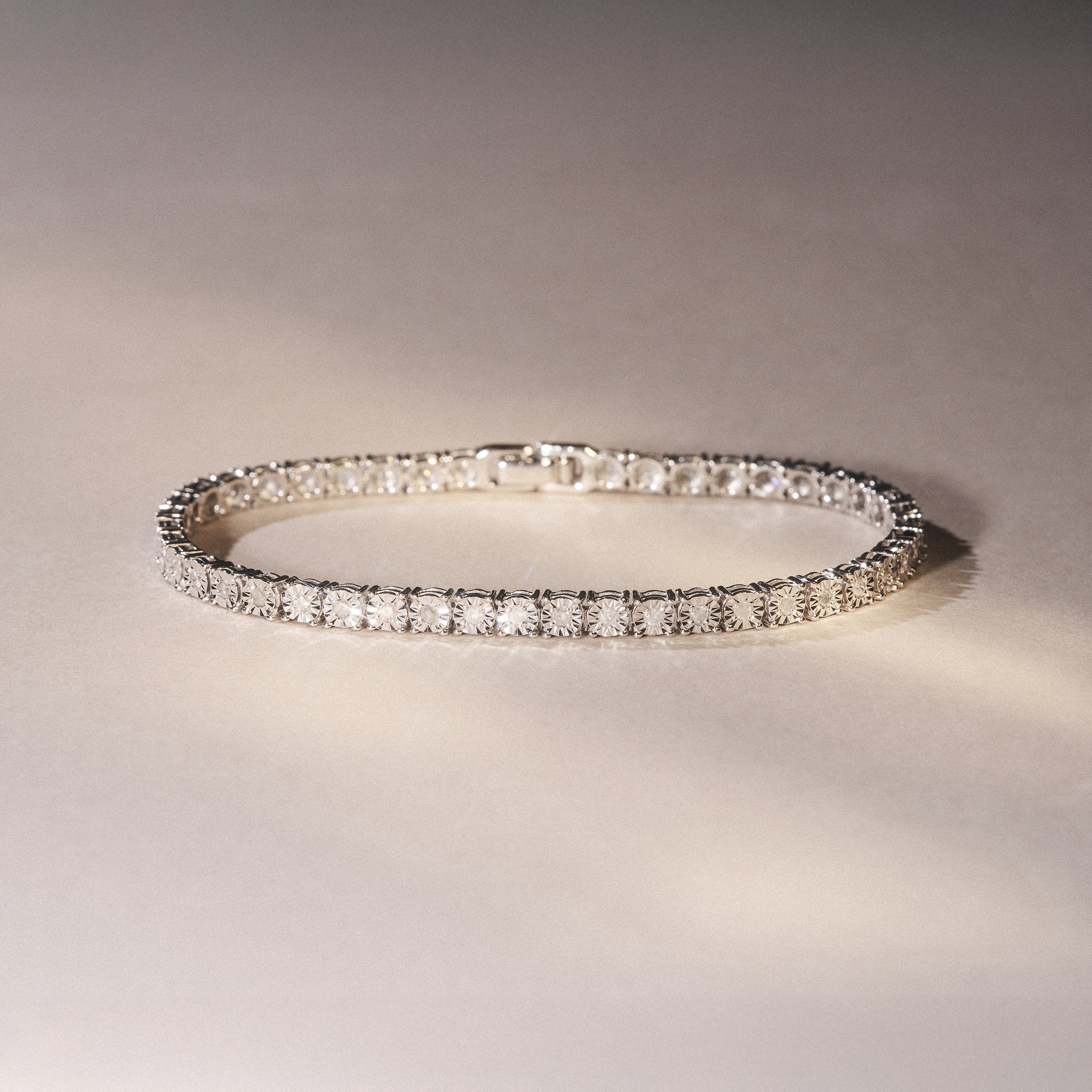 Brilliance Lab Silver Diamond Set 1.00ct Tennis Bracelet