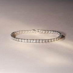 Brilliance Silver Lab Diamond Set 0.57ct Tennis Bracelet