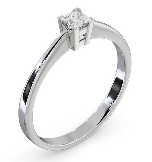 Certified Lauren Platinum Diamond Engagement Ring 0.25CT-G-H/SI