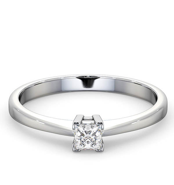 Certified Lauren Platinum Diamond Engagement Ring 0.25CT-G-H/SI