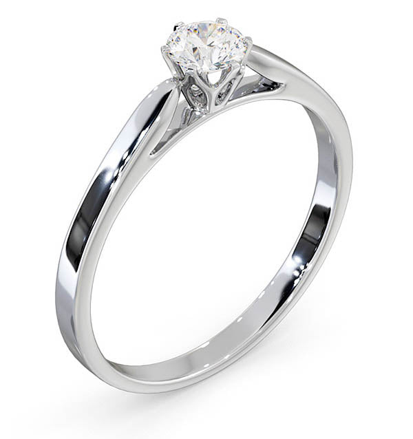 Low Set Chloe Lab Diamond Engagement Ring 0.33CT G/SI1 18K White Gold
